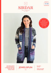 Sirdar Jewelspun Jacket Knitting Pattern 10138