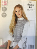 King Cole Island Beaches D/K Ladies Waistcoat Knitting Pattern 5611